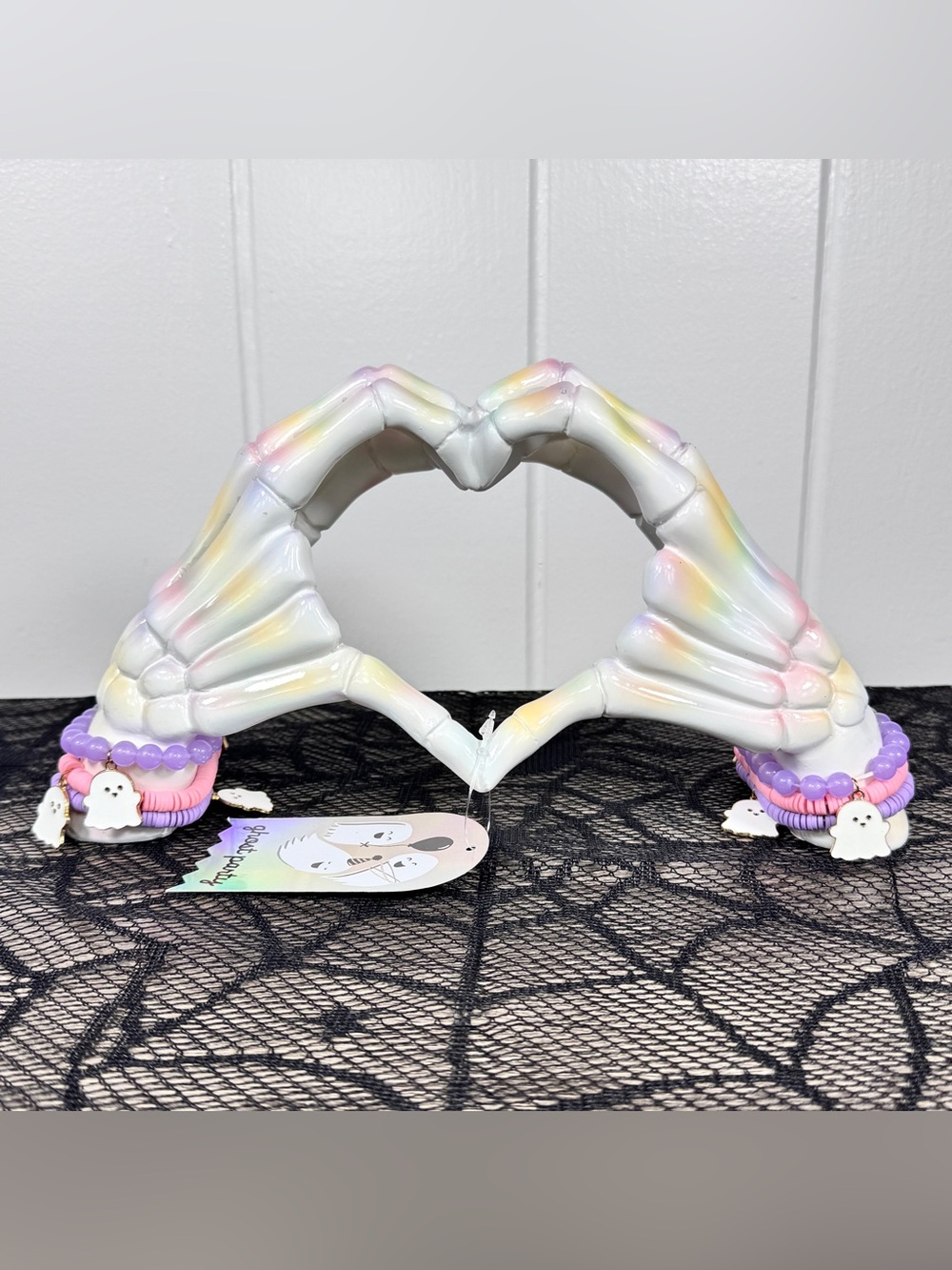 NEW Summerween Ghost Party Heart Skeleton Hands Halloween Decor